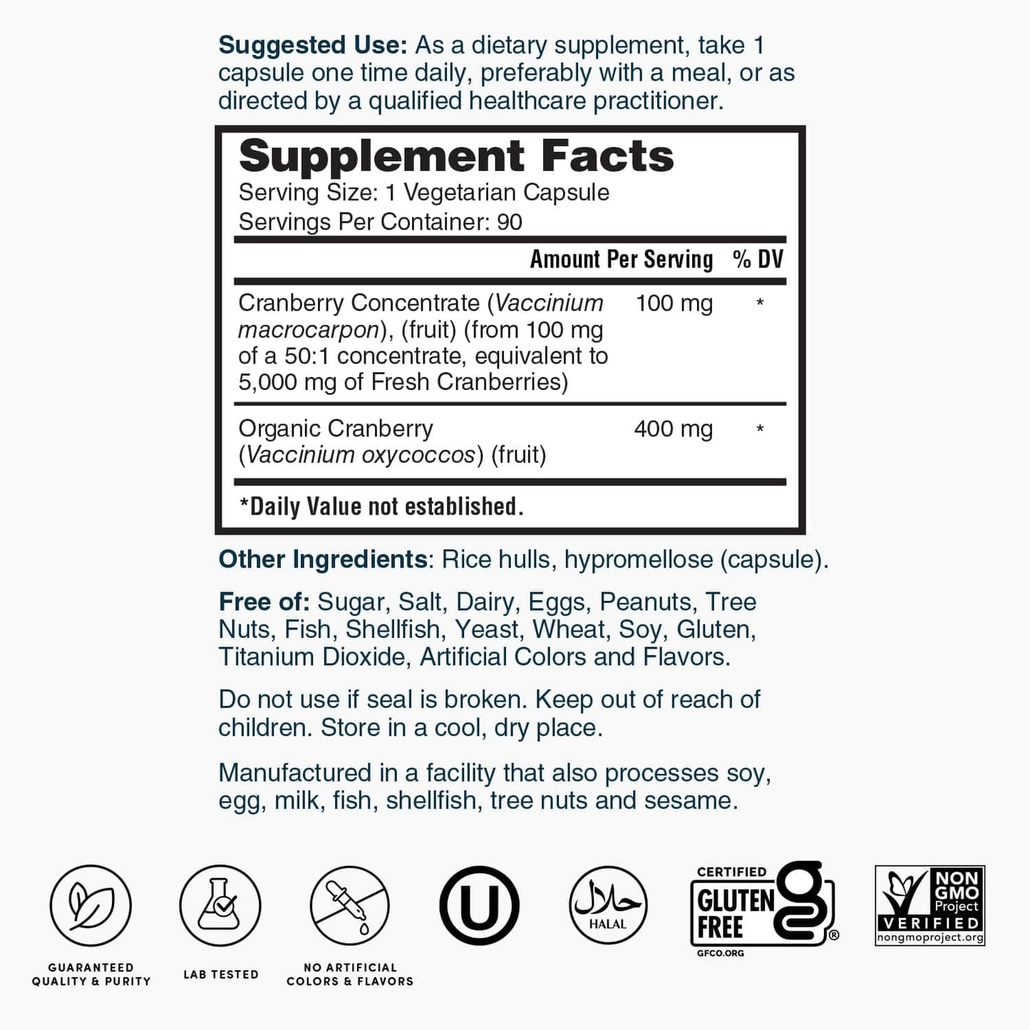 Nature's Lab Cranberry 5400mg – UTI Support | Non-GMO, Vegan, Gluten Free | 90 Capsules (3-Month) Pack of 2