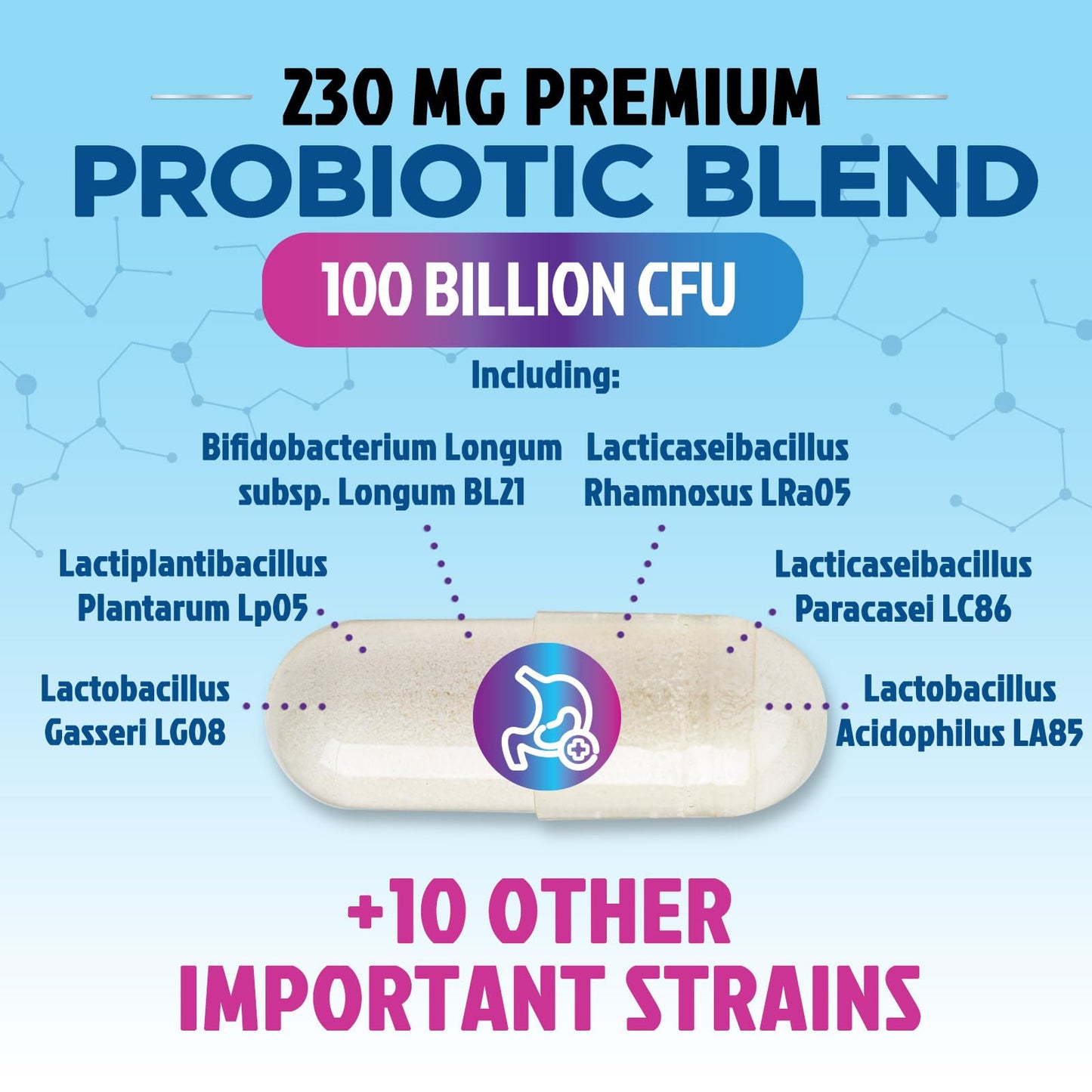 Nature's Peak Probiotics - 100 Billion CFU - 16 Strains + Prebiotics - Best Probiotic Supplement for Women & Men - Supports Immune, Digestive Health, Occasional Constipation & Gas - 60 Capsules