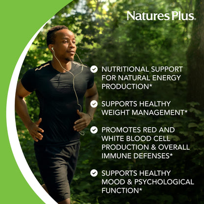 Nature's Plus Vitamin B12 (Methylcobalamin) 500 mcg – 90 Vegetarian Tablets | Red Blood Cell Support, Energy Booster, Gluten-Free
