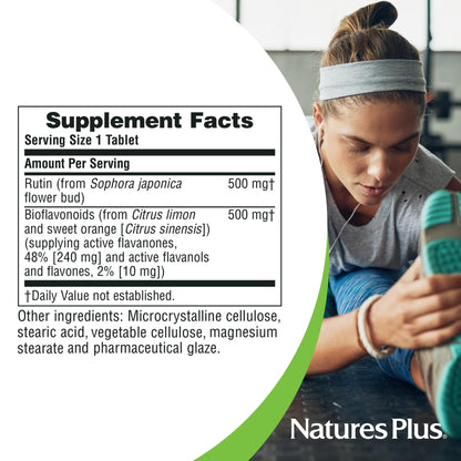 Natures Plus Biorutin 1000 mg – 90 Tablets | Bioflavonoid & Rutin Complex