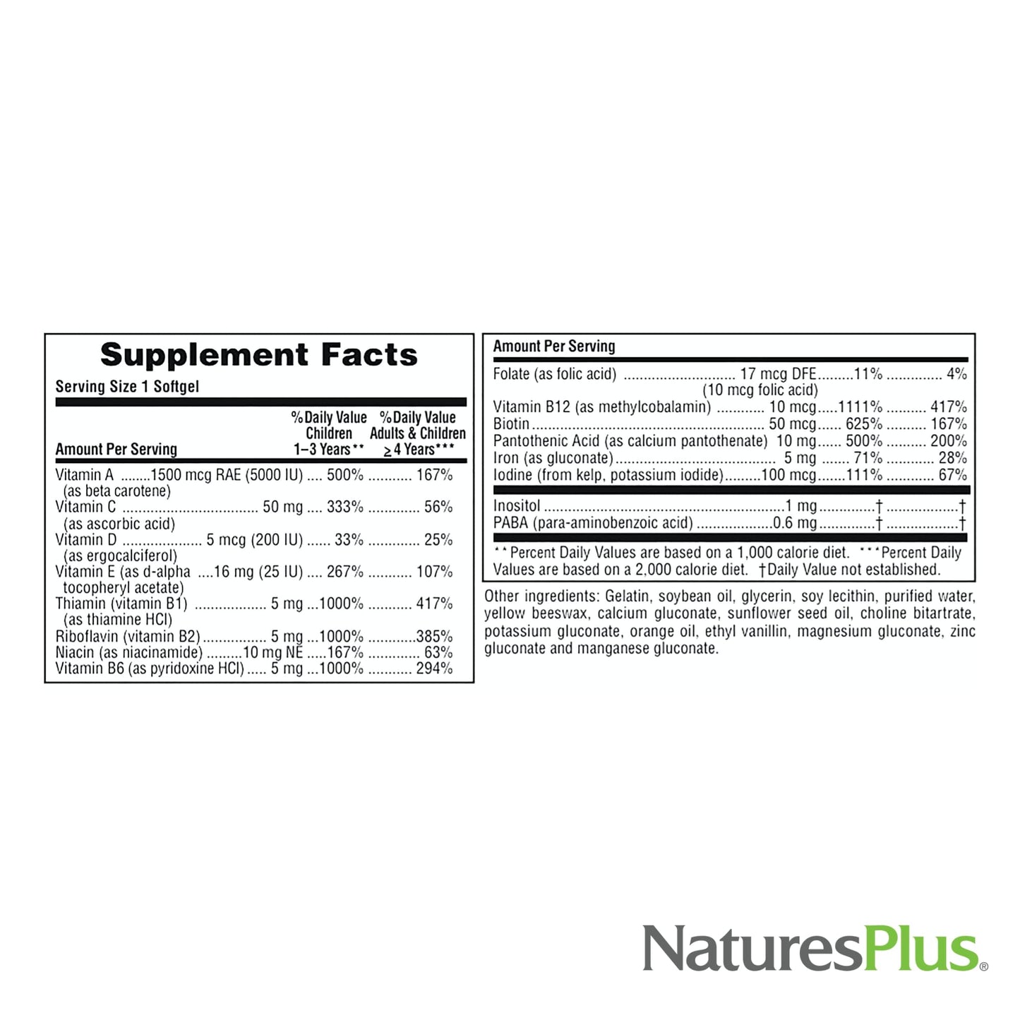Natures Plus Children's Vita-Gels – 90 Softgels, Gluten-Free