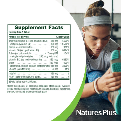 Natures Plus Mega B150 Complex - Sustained Release B-Complex (60 Veg Tablets)