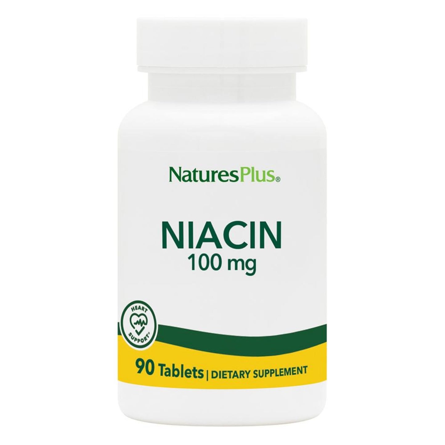 Natures Plus Niacin 100 mg - 90 Vegetarian Tablets | High Potency Vitamin B3 - Gluten Free