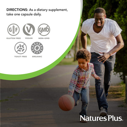 Natures Plus Source of Life Garden Red Yeast Rice 600 mg – 60 Vegan Capsules | Organic, Gluten-Free