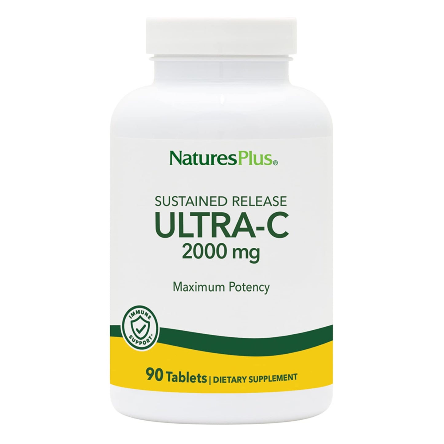 Natures Plus Ultra C with Rose HIPS 2000 mg - 90 Vegetarian Tablets | Immune Support & Antioxidant