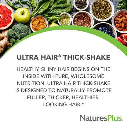 Natures Plus Ultra Hair Thick Shake - 1 lb | French Vanilla Hair Growth Shake