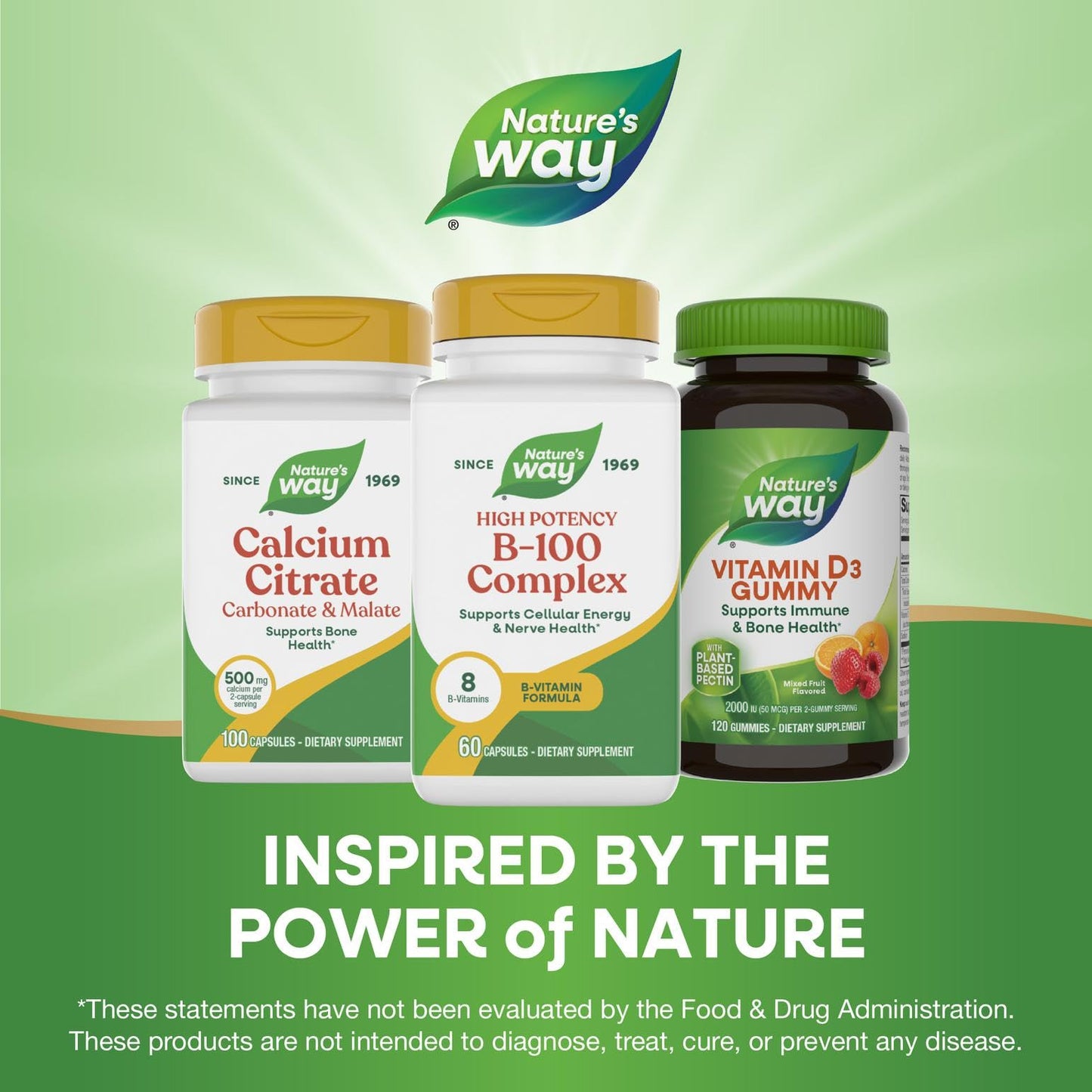 Nature's Way B-100 Complex — Supports Cellular Energy & Nerve Health, 8 B-Vitamins, 60 Capsules