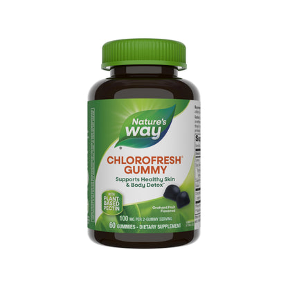Nature’s Way Chlorofresh Chlorophyll Gummies – Orchard Fruit Flavor, 60 Gummies