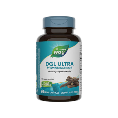 Nature's Way DGL Ultra Licorice Root Extract with GutGard – 75 mg, 90 Vegan Capsules