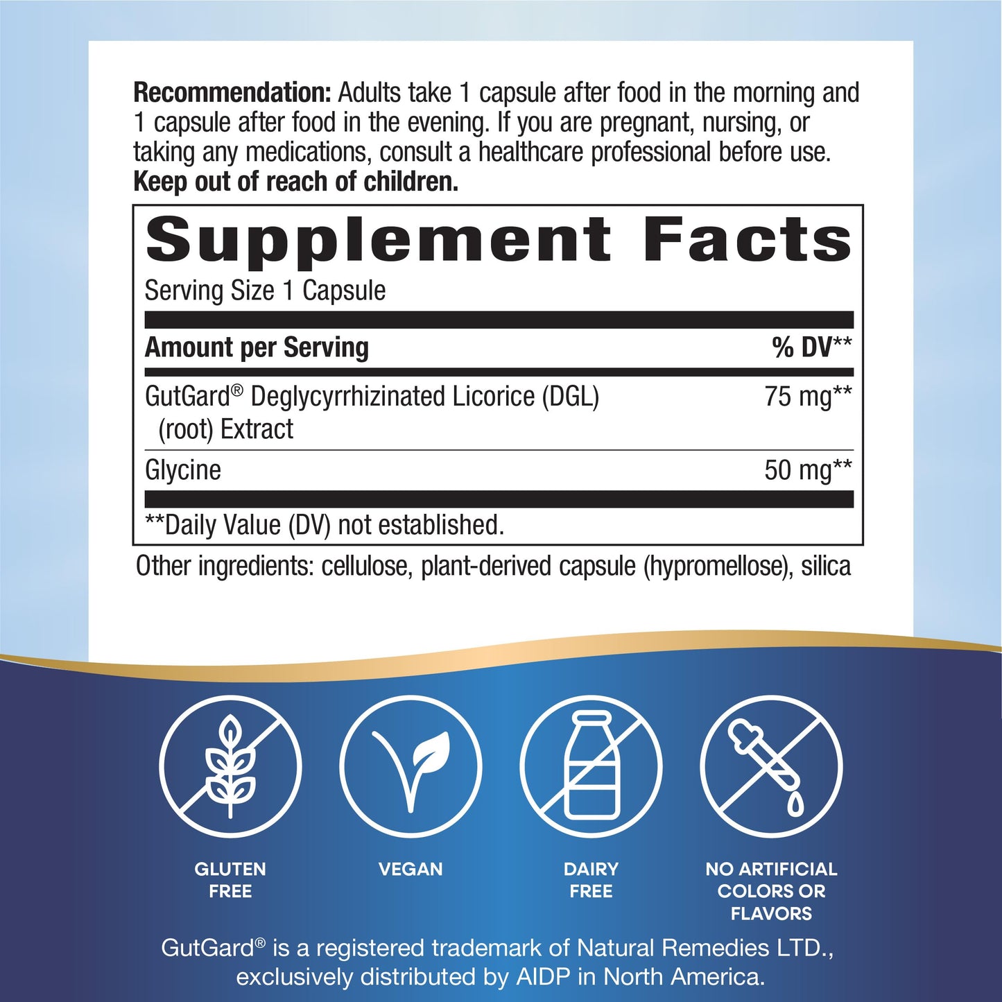 Nature's Way DGL Ultra Licorice Root Extract with GutGard – 75 mg, 90 Vegan Capsules