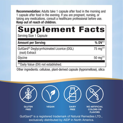 Nature's Way DGL Ultra Licorice Root Extract with GutGard – 75 mg, 90 Vegan Capsules