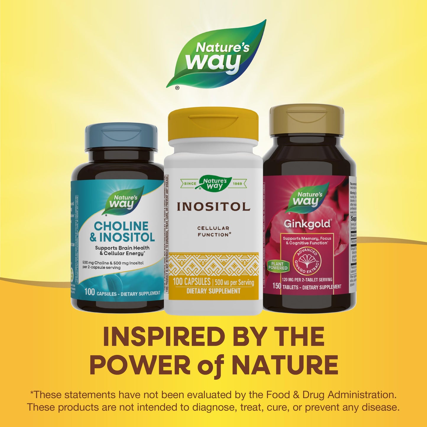 Nature's Way Inositol 500 mg - 100 Capsules | Cell Membrane Support