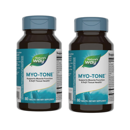Nature's Way Myo-Tone – Muscle Function & Soft Tissue Health (80 Tablets, 2 Pack) – Gluten Free & Vegetarian