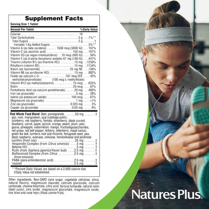 NaturesPlus Adult Multivitamin Chewables - Exotic Red Berry, 60 Tablets