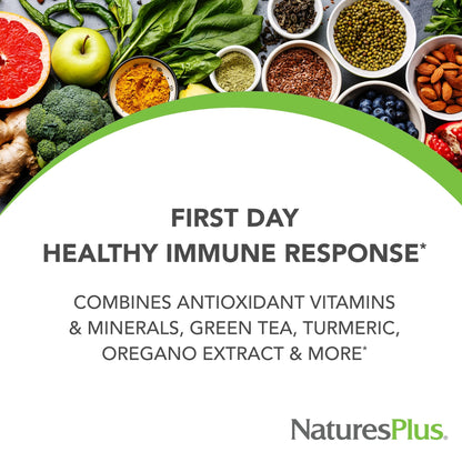 NaturesPlus AgeLoss First Day Healthy Immune Response - 90 Tablets | Vegetarian, Gluten Free | 30 Servings