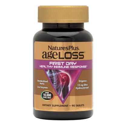 NaturesPlus AgeLoss First Day Healthy Immune Response - 90 Tablets | Vegetarian, Gluten Free | 30 Servings