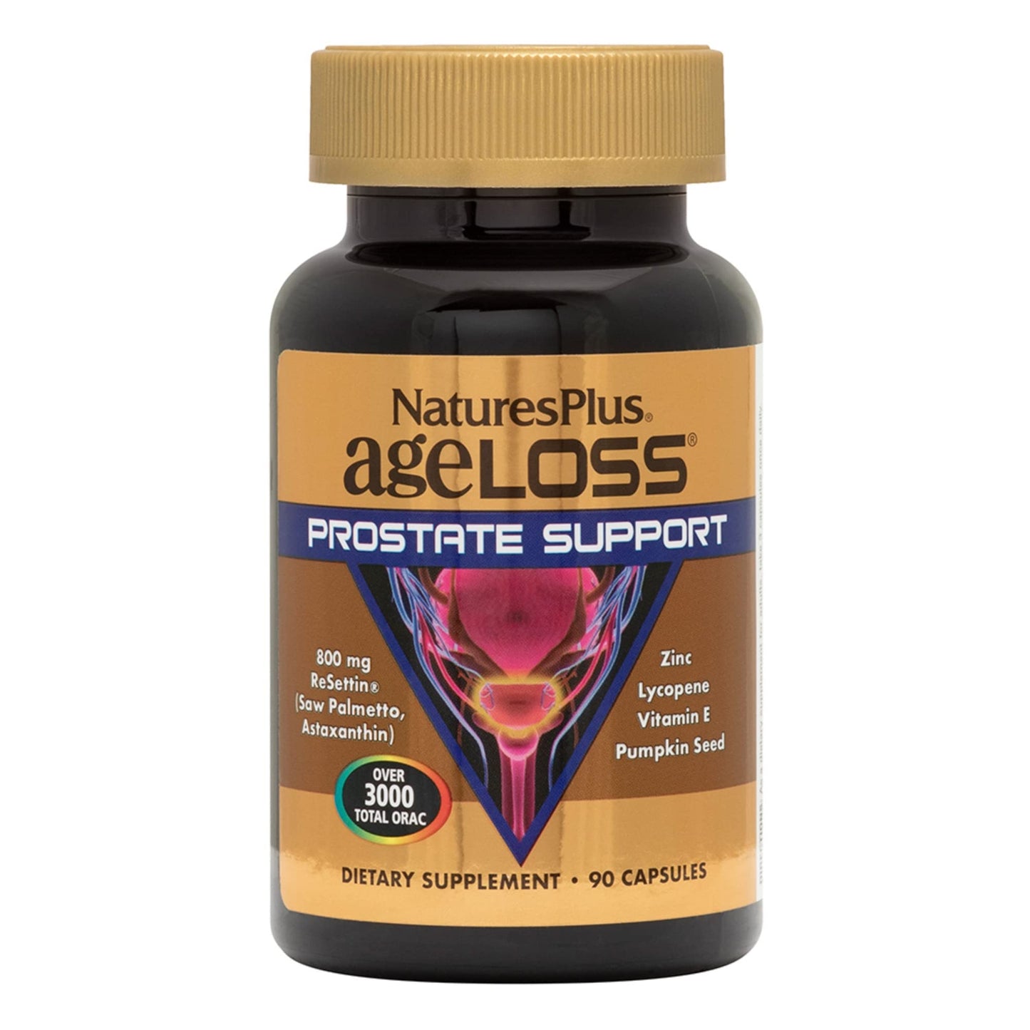 NaturesPlus AgeLoss Prostate Support - 90 Capsules | Gluten Free & Vegetarian