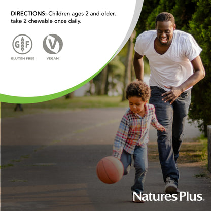 NaturesPlus Animal Parade Calcium Vanilla Sundae - 90 Chewable Tablets | Vegan, Gluten Free