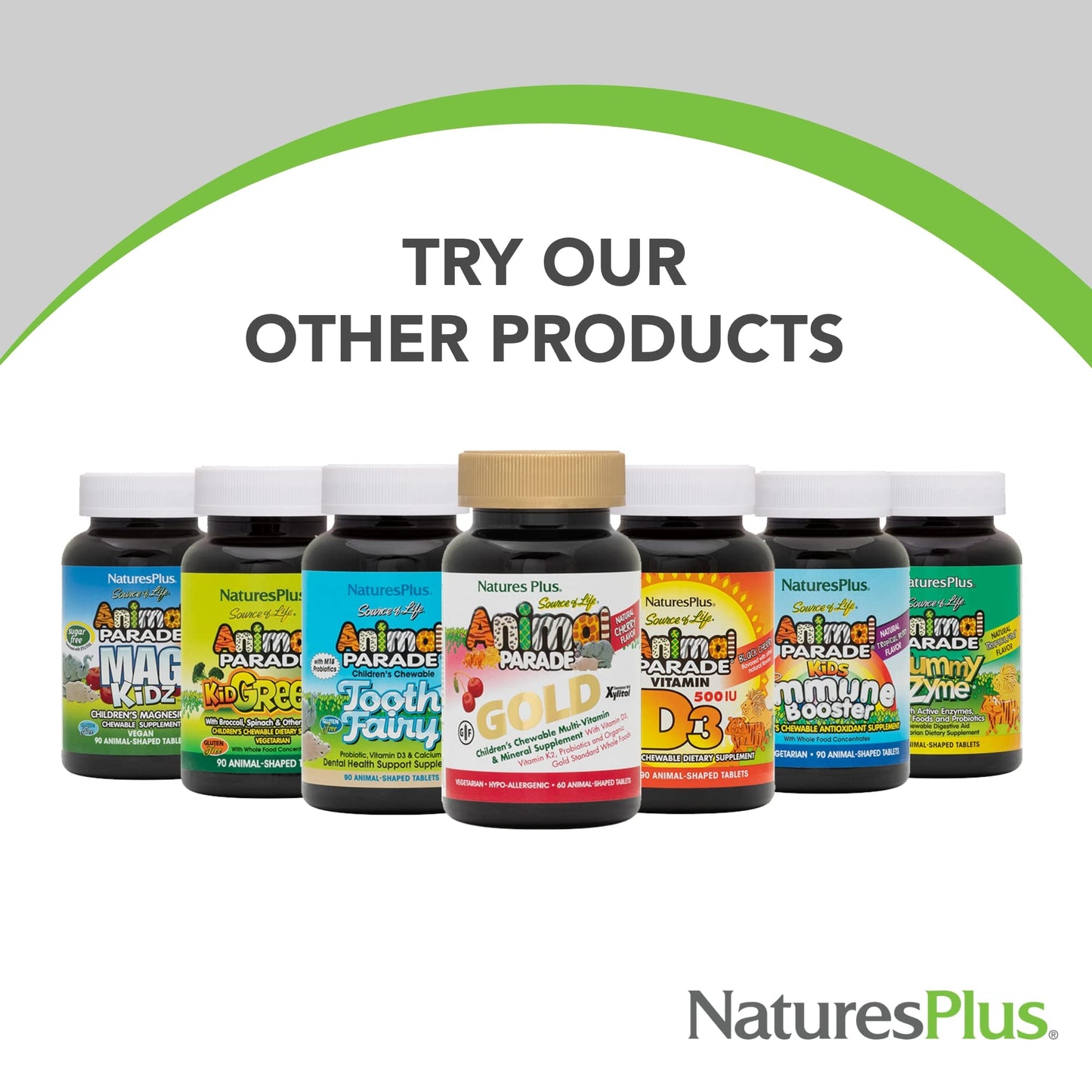 NaturesPlus Animal Parade Gold Kids Liquid Multivitamin – 16 fl oz Tropical Berry