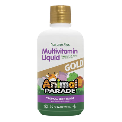 NaturesPlus Animal Parade Gold Liquid Multivitamin for Kids, 30 oz