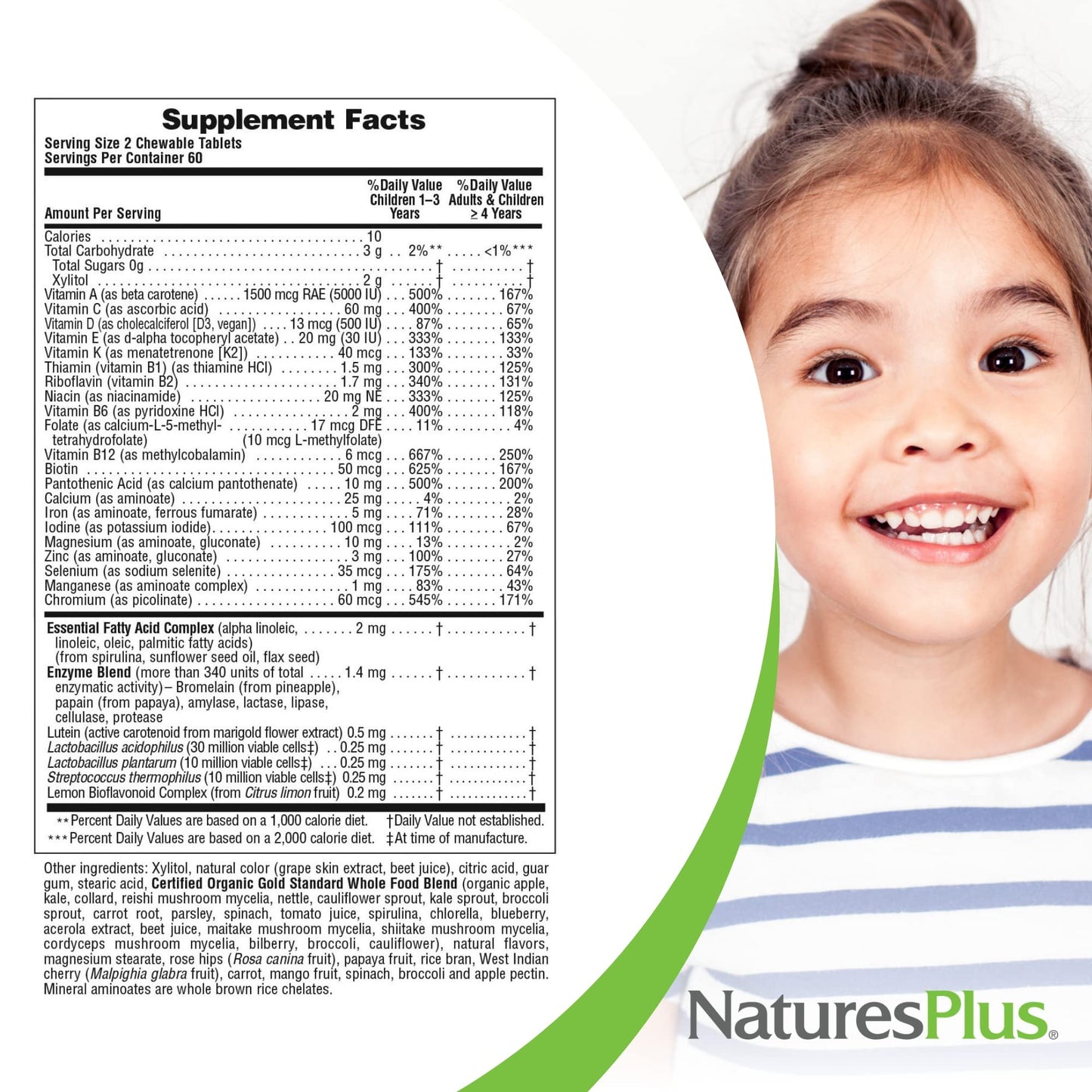 NaturesPlus Animal Parade Gold Children's Multivitamin - Grape Flavor | 120 Chewables, Pack of 2 | Vegan & Gluten Free