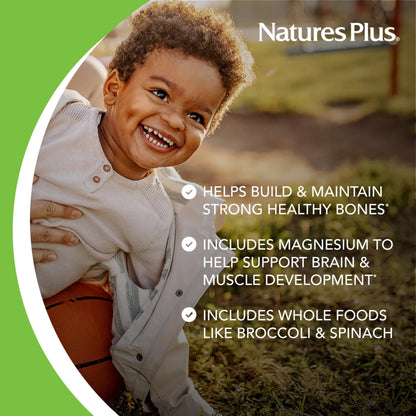 NaturesPlus Animal Parade Sugar-Free Calcium for Kids | Vanilla Sundae, 90 Chewables