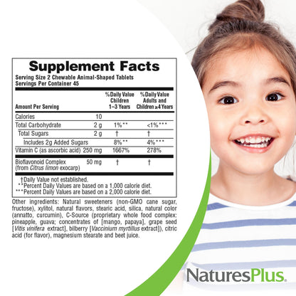Nature's Plus Animal Parade Vitamin C Kids Chewables – Orange Flavor, 2-Pack