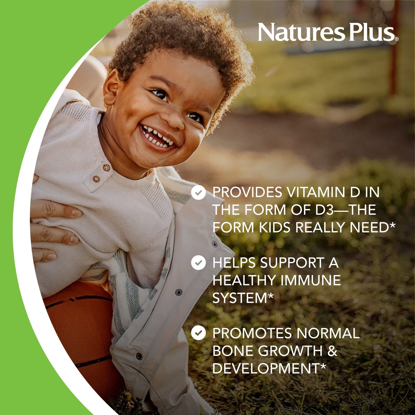 NaturesPlus Animal Parade Vitamin D3 Kids Chewables | Black Cherry Flavor, 90 Tablets – Gluten Free, Vegetarian