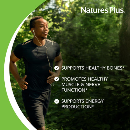 NaturesPlus Cal/Mag Citrate - 90 Vegetarian Capsules | 500 mg Calcium, 250 mg Magnesium | Bone, Muscle & Nerve Support