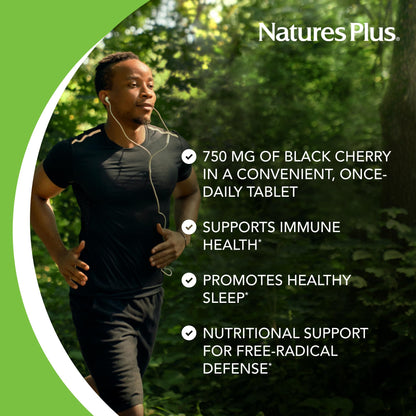 NaturesPlus Herbal Actives Black Cherry - 30 Tablets | Extended-Release Antioxidant Support