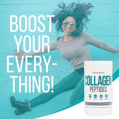 NaturesPlus Collagen Peptides Powder 0.65 lb – Hair, Skin, Nails & Joints, Immune Support – Non-GMO, Gluten Free – 28 Servings
