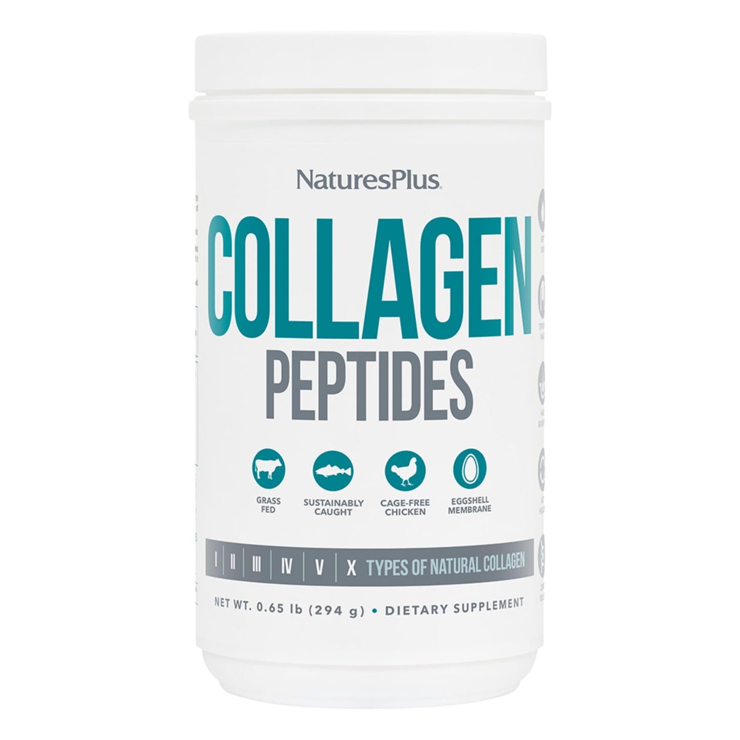 NaturesPlus Collagen Peptides Powder 0.65 lb – Hair, Skin, Nails & Joints, Immune Support – Non-GMO, Gluten Free – 28 Servings