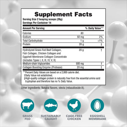 NaturesPlus Collagen Peptides Vanilla – 2 Pack (364 g) | Hair, Skin, Nails & Joints | Non-GMO, Gluten Free