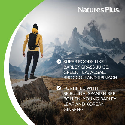 NaturesPlus FRUITEIN Revitalizing Green Foods Shake – Plant-Based Protein, 16 Servings