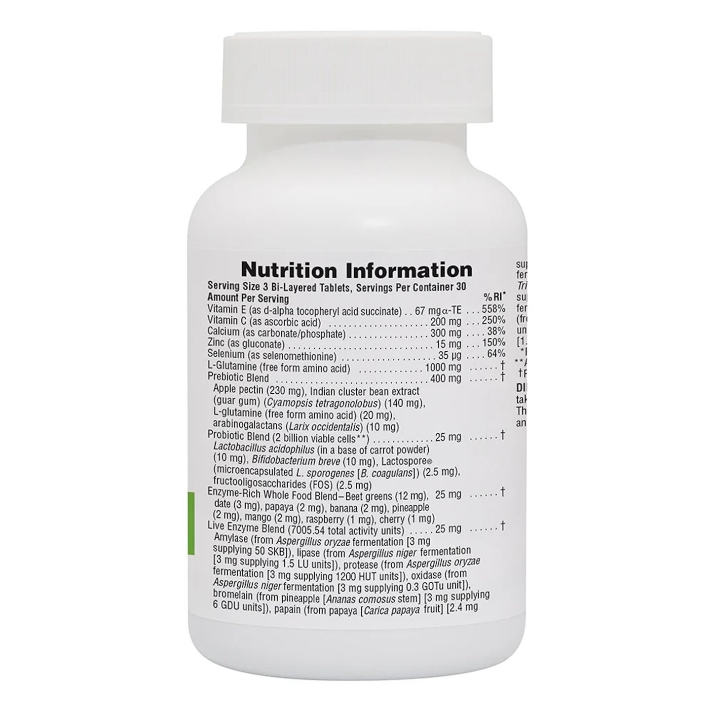 NaturesPlus GI Natural Total Digestive Wellness - 90 Bi-Layered Tablets | Gluten Free | 30 Servings