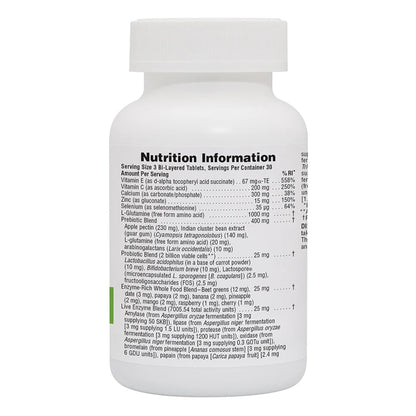 NaturesPlus GI Natural Total Digestive Wellness - 90 Bi-Layered Tablets | Gluten Free | 30 Servings
