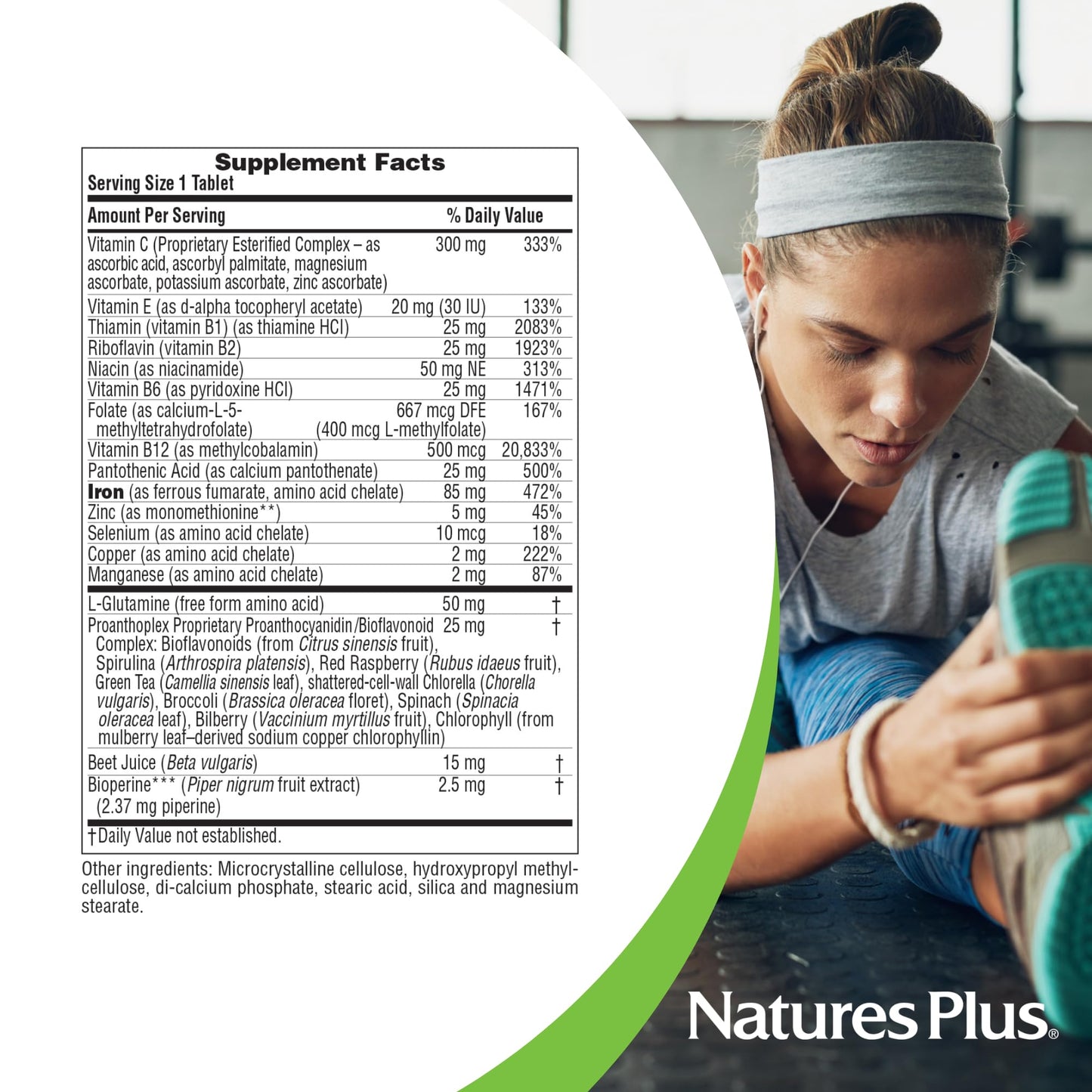 NaturesPlus Hema-Plex Iron – 60 Servings, 85 mg Chelated Iron, Slow-Release (Pack of 2) – Gluten Free, Vegetarian
