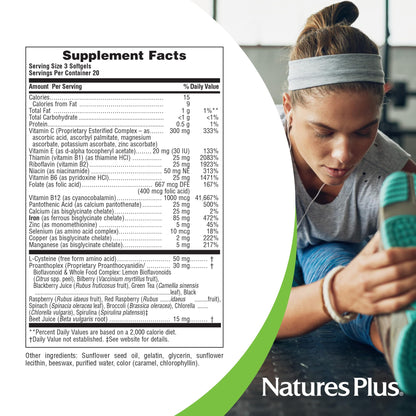 NaturesPlus Hema-Plex Iron - 85 mg Iron (60 count) - 2 Pack, Vegan