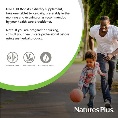 NaturesPlus Herbal Actives St John's Wort – Extended Release 450 mg, 60 Vegan Tablets