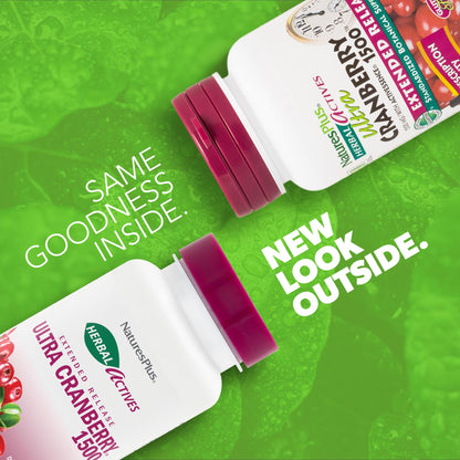 NaturesPlus Herbal Actives Ultra Cranberry 1500 – Urinary Tract Support (Vegetarian, Gluten Free)