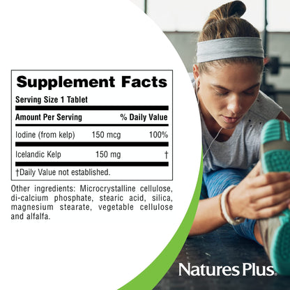 NaturesPlus Icelandic Kelp - 150 mcg Iodine, 150 mg Kelp | 300 Tablets