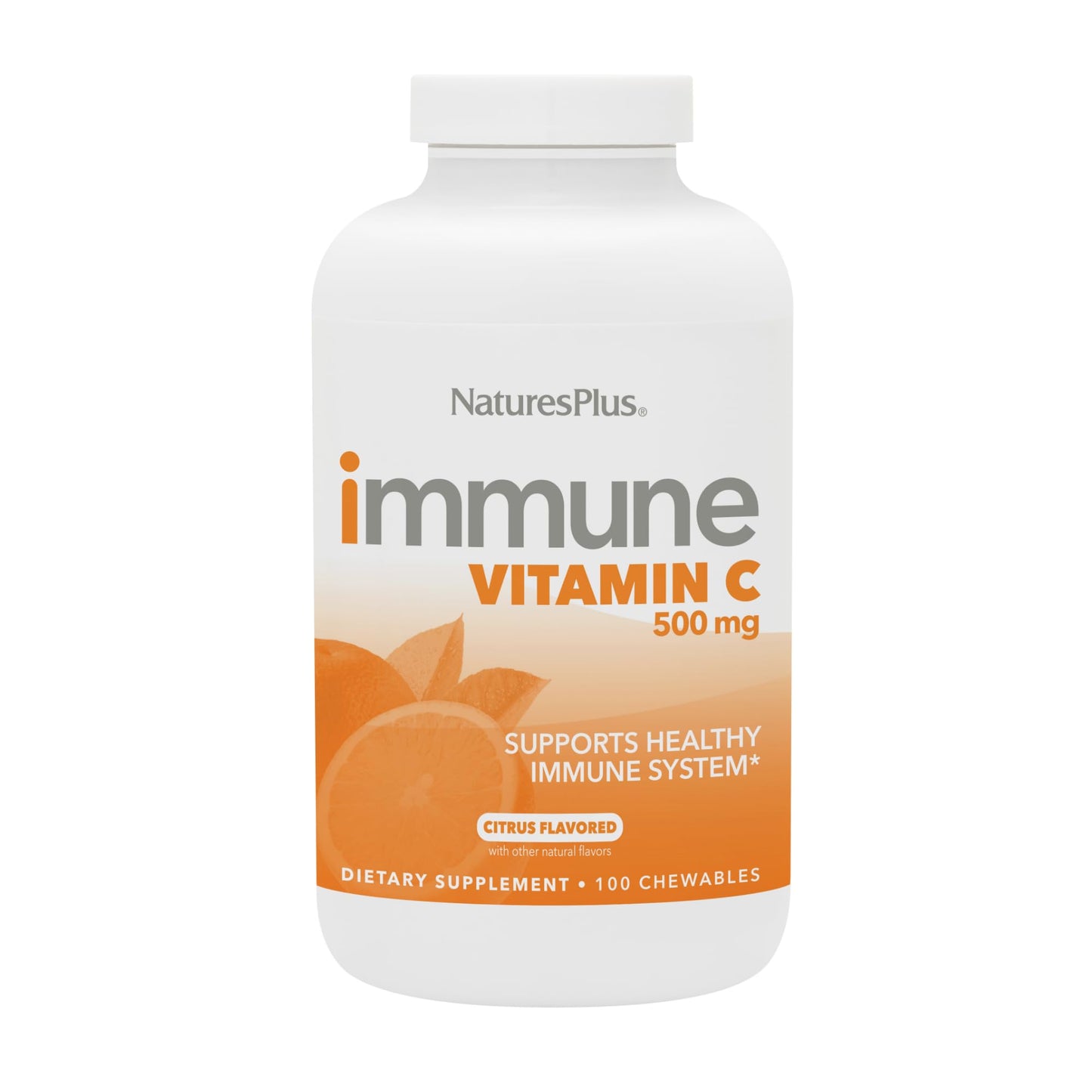 NaturesPlus Immune Vitamin C Citrus - 100 Chewables | High-Potency Immune Support
