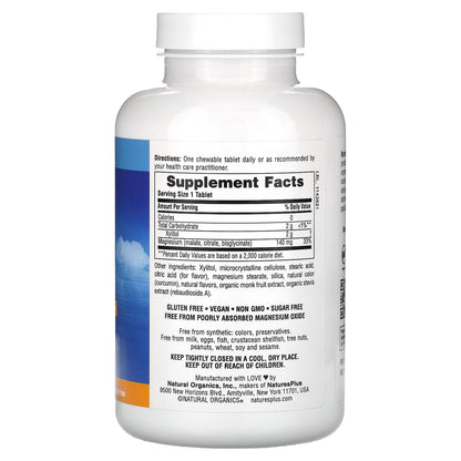NaturesPlus KalmAssure Magnesium Chewable Orange – 60 Tablets | Relaxation & Mental Alertness