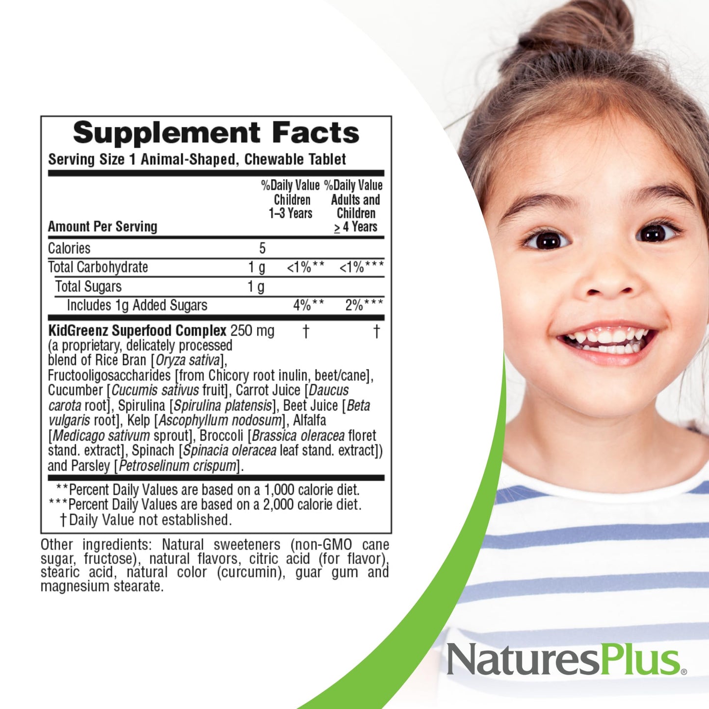 NaturesPlus Animal Parade KidGreenz – Tropical Fruit Chewables (90 x 2) 180 Servings, Vegetarian & Gluten Free