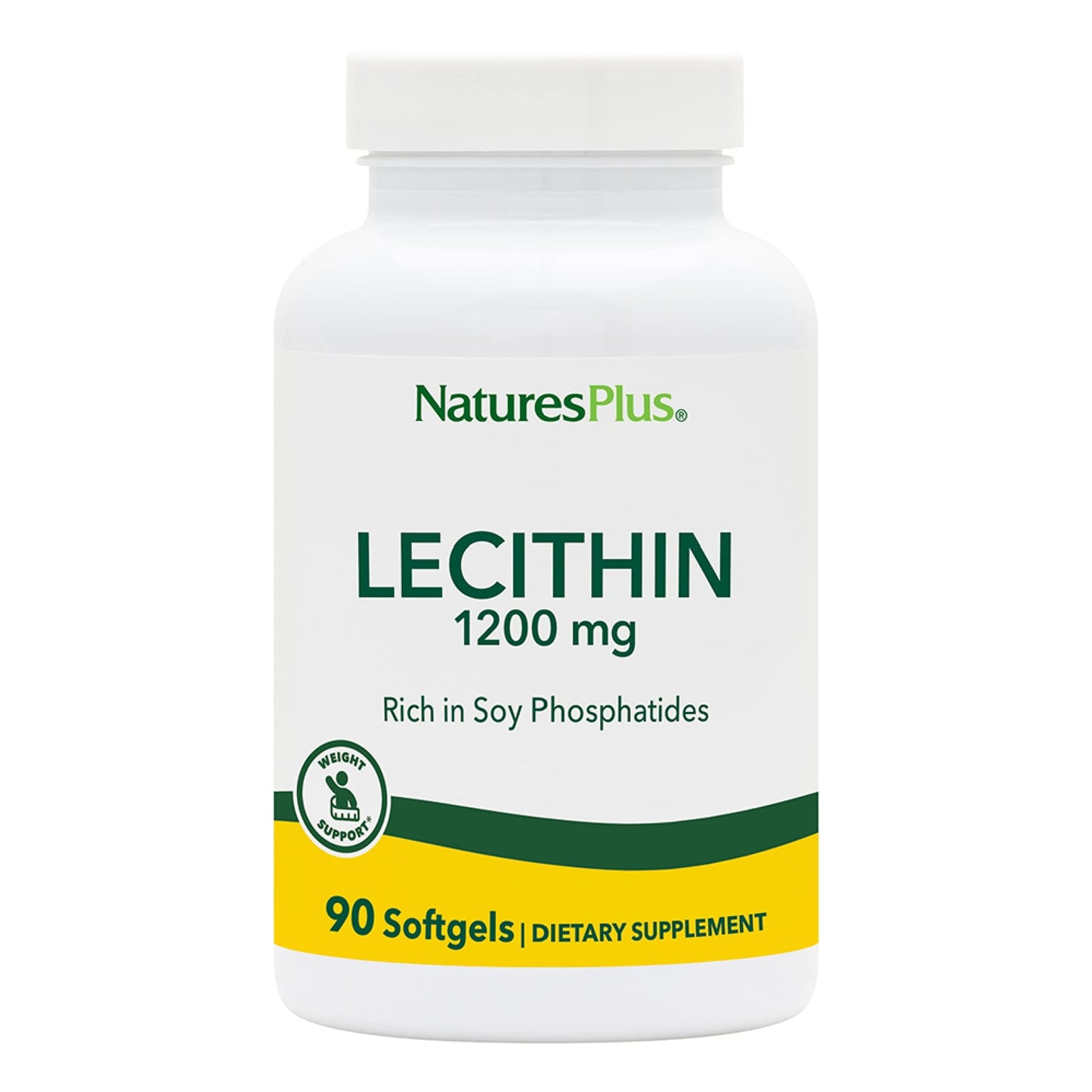 NaturesPlus Lecithin 1200 mg | 90 Softgels | Gluten Free | 90 Servings
