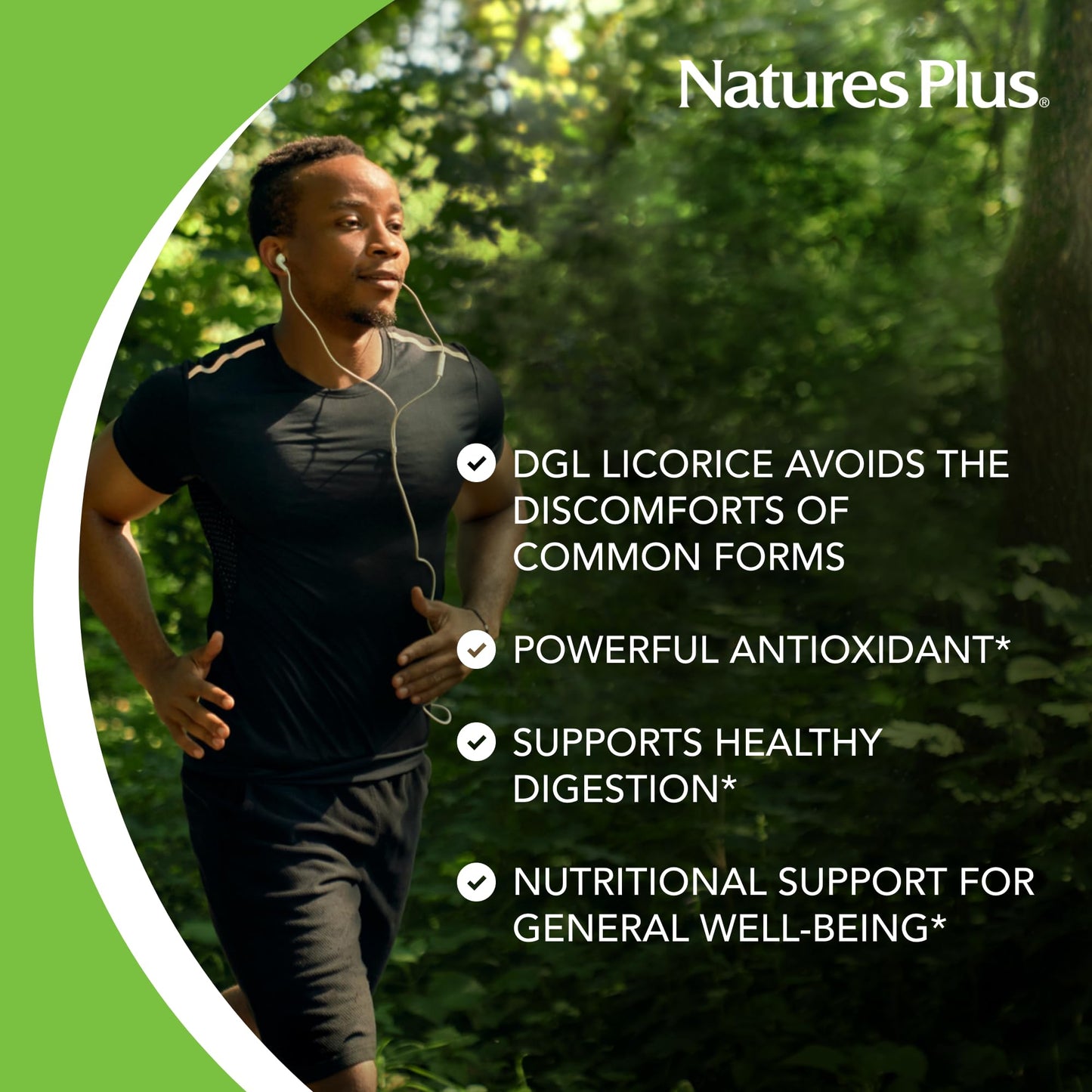NaturesPlus Herbal Actives Licorice (DGL) 500 mg – 120 Servings | Digestive Support