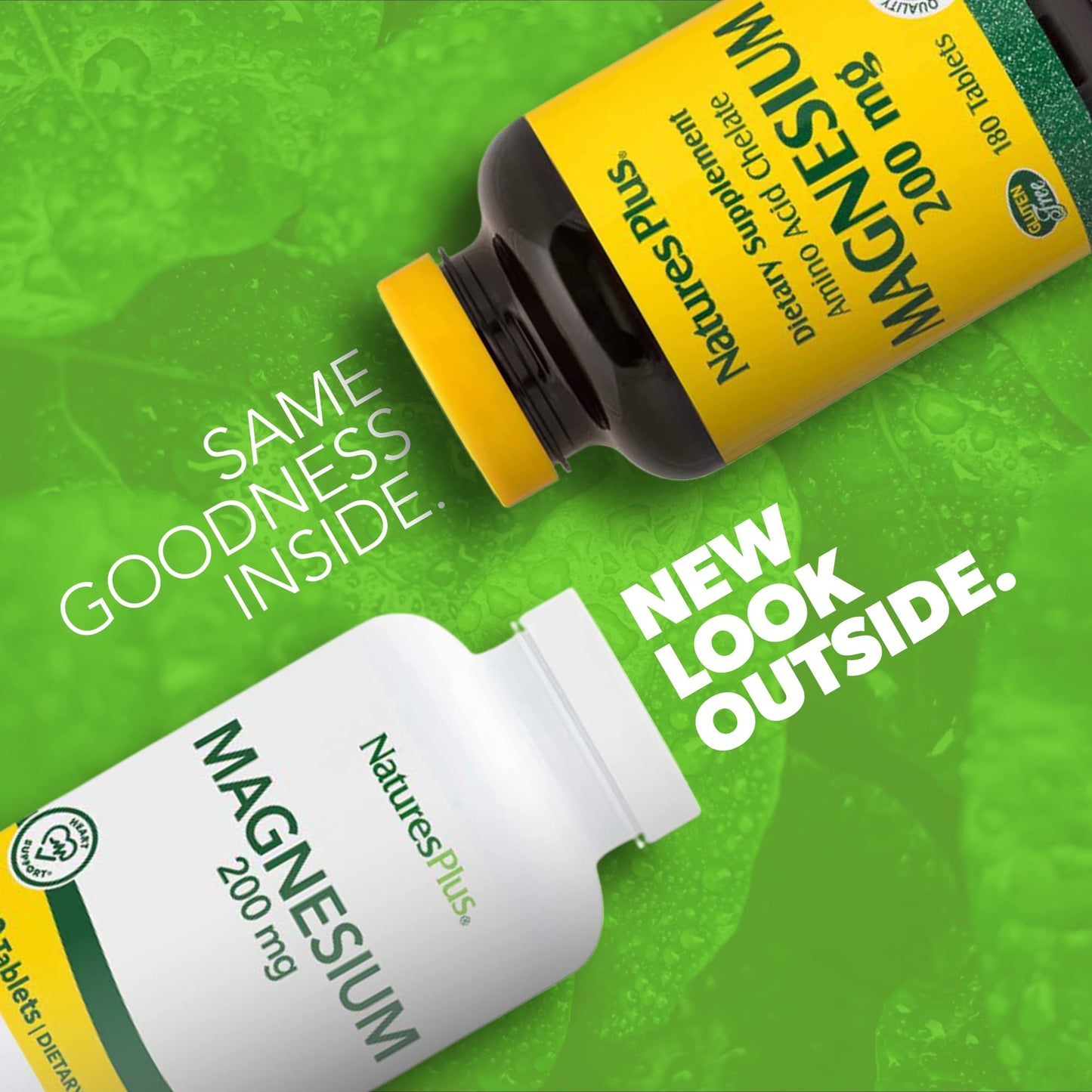 NaturesPlus Magnesium 200 mg | 180 Tablets | Vegetarian & Gluten Free - 180 Servings