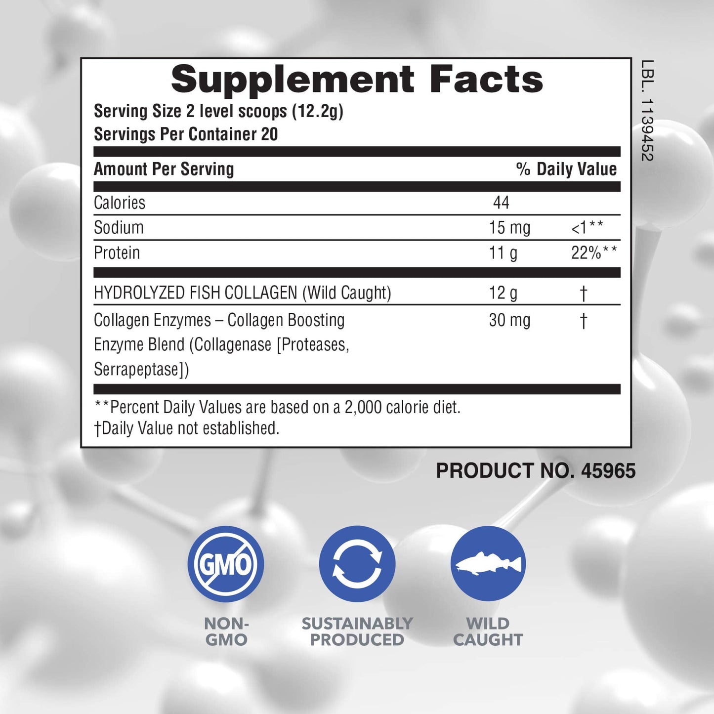 NaturesPlus Marine Collagen Peptides Unflavored — 0.54 lb | Hair, Skin, Nails & Joints