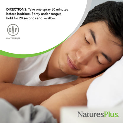 NaturesPlus Melatonin Spray – Peppermint, 2 fl oz, Pack of 2, B6 & E