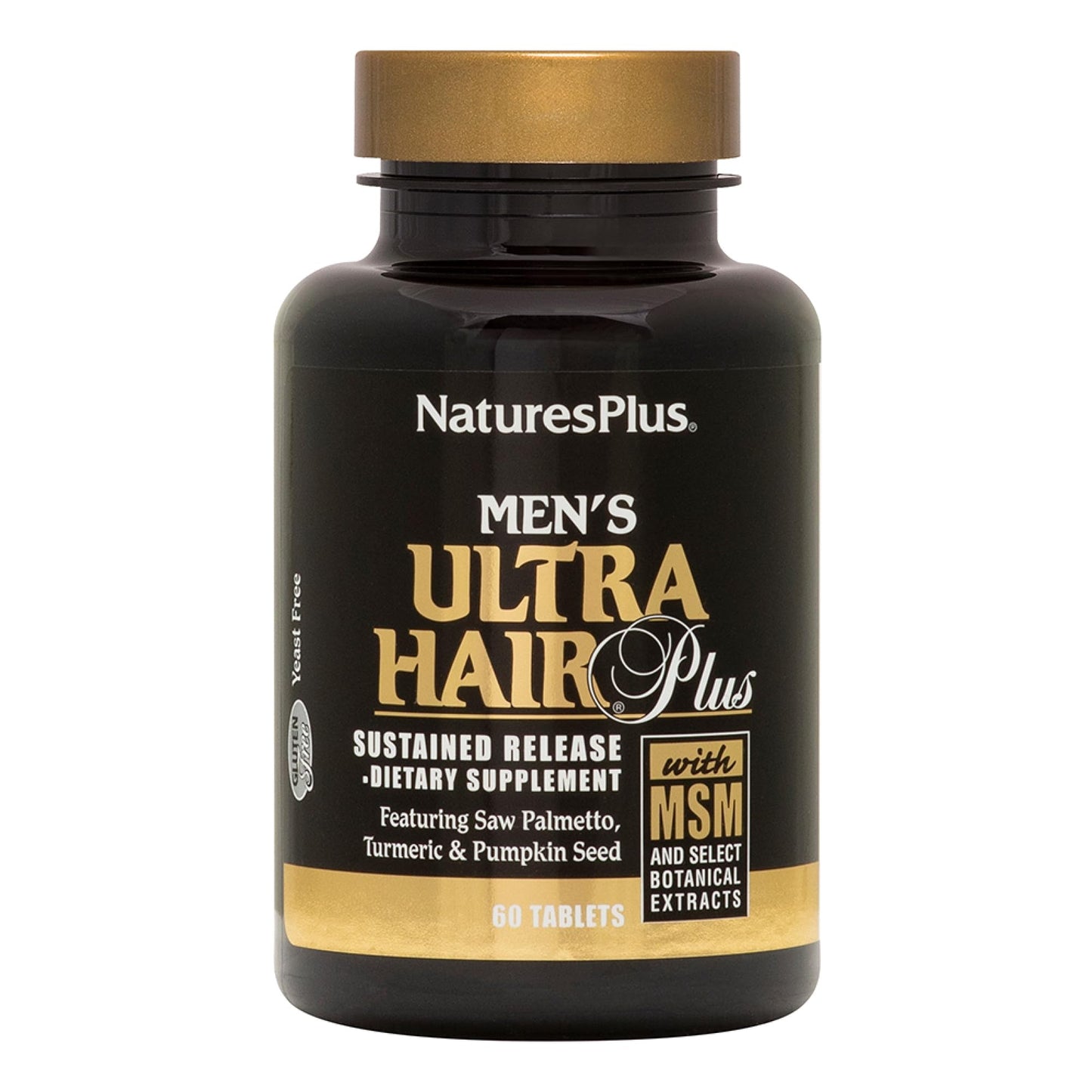 NaturesPlus Men's Ultra Hair Plus – Hair Growth Supplement, 60 Tablets
